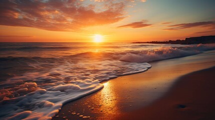 mesmerizing sunset at the beach
