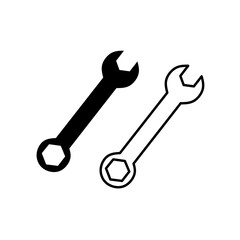 wrench icon vector with trendy design