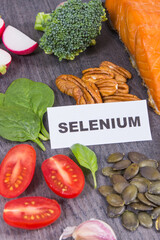 Healthy food containing natural selenium, fiber and other vitamins and minerals