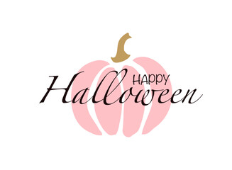 Happy Halloween, pink pumpkin 
