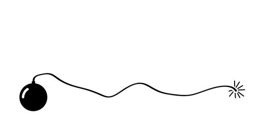 Boom icon. vector bomb war weapon. Bombs symbol. cartoon for deadline business sign. Conflict, explosive, military. Dead line day icon. Speed, time concept. Explosion risk. bomb with burning fuse.