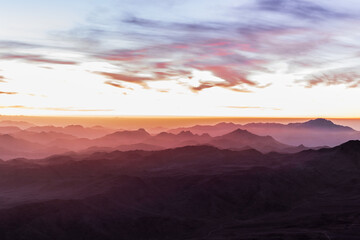 sunset over the mountains