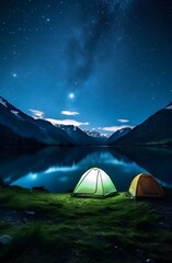 Starry Wilderness: Tent Camping with the Milky Way Above