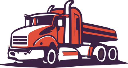 trucks on the road, Vector illustration.