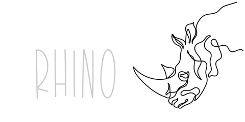illustration of a rhino