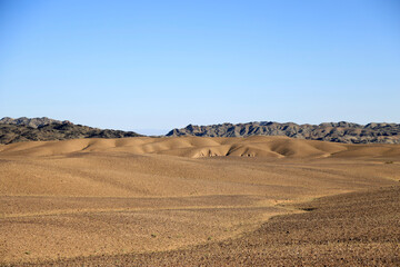 Landscape in the Altai Gobi Mountains area, Bayankhongor province, Mongolia