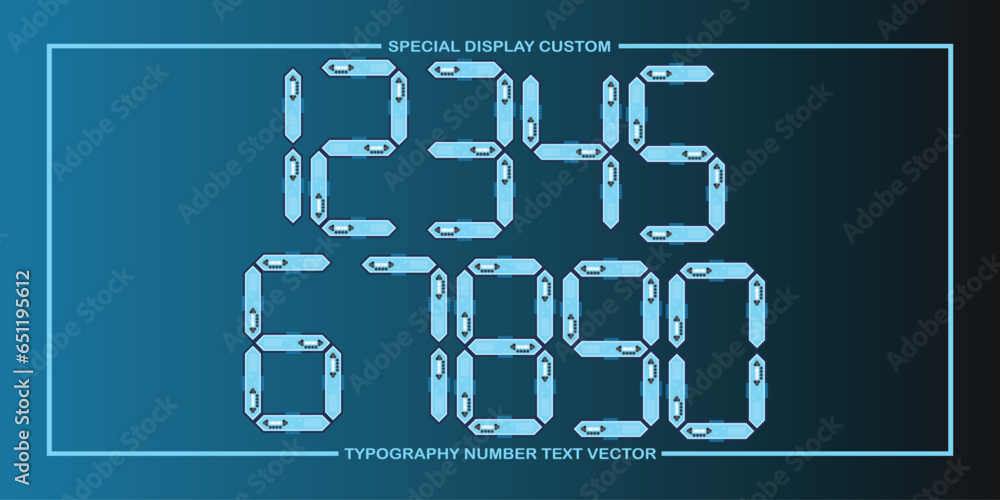 Poster assorted digital custom vector numbers. minimum. color gradation. dark. banner network. 3d effect. d