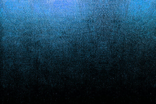 blue white golden black glitter texture abstract banner background with space. Twinkling glow stars effect. Like outer space, night sky, universe. Rusty, rough surface, grain.