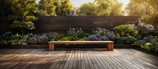 Contemporary wooden outdoor space