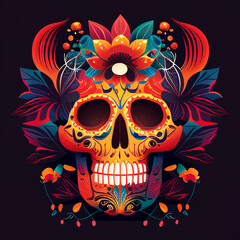 Traditional mexican skull