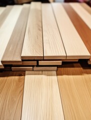 engineering or veneer wooden flooring ,click-lock type ,samples palette contains multi color tone and pattern of oak wood.