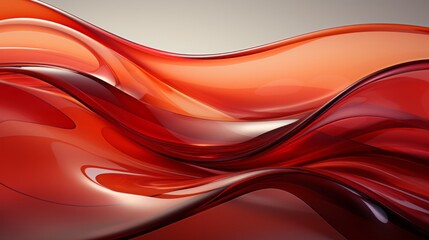 This vibrant abstract art piece combines the fiery intensity of red with the passionate warmth of orange to create a captivatingly beautiful wave of glass that radiates emotion