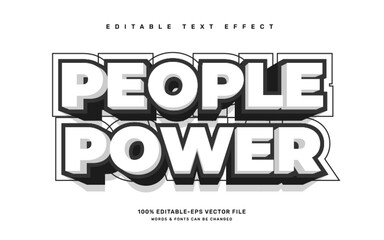 People power editable text effect template