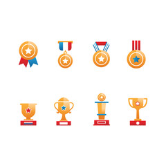 icon set type trophy type - illustration vector