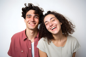 Happy young cool couple portrait