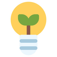 eco light icon for illustration