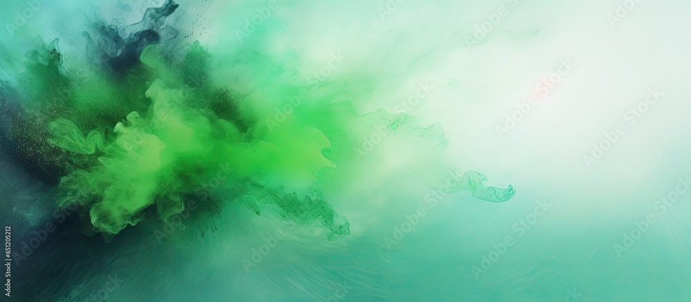 Poster Freezing motion of colorful powder exploding on a isolated pastel background Copy space creates an abstract and vibrant texture