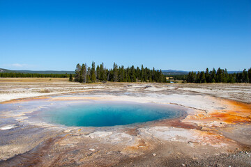 Opal Pool Midway Geyser Basin in Yellowstone Natinal Park USA