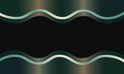 Metallic with wave line stripes on black background.