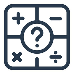 Challenging Math Quiz Assessment Icon