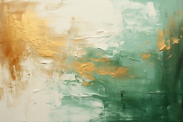 Green & White Brushstrokes Abstract, a Serene Background Texture with Subtle Elegance Evoking Artistic Depth and Timeless Sophistication