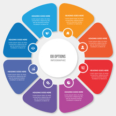Cycle Infographic Template Design With 8 Stages
