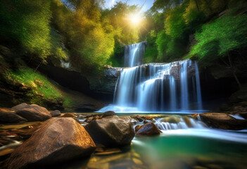 Fototapeta na wymiar waterfall in nature