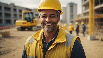 Fototapeta premium construction worker in construction site