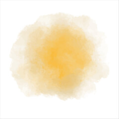 gold orange watercolor circle