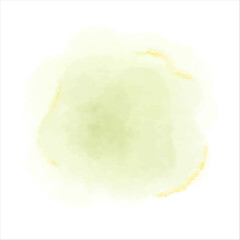 green pastel watercolor circle