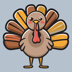 Thanksgiving turkey Vector illustration