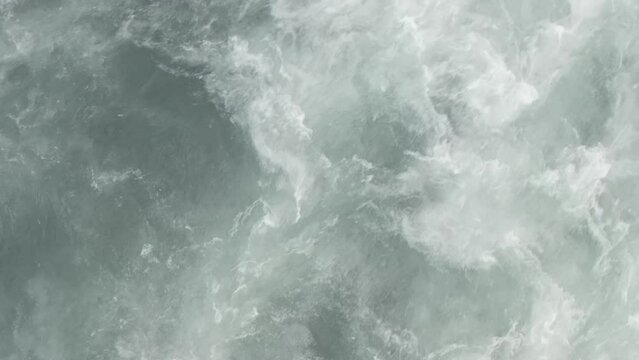 Steadicam aerial video of the Burra River with the Brouarfoss waterfall, Iceland