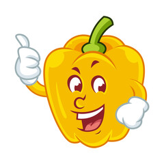 smiling yellow pepper