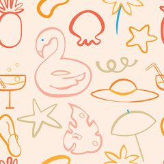 summer print seamless pattern