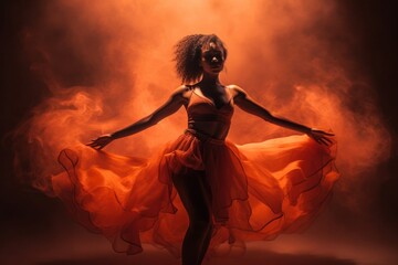 Black Woman Dancer Professional Job Expertise Work Environment Background Generative AI - obrazy, fototapety, plakaty