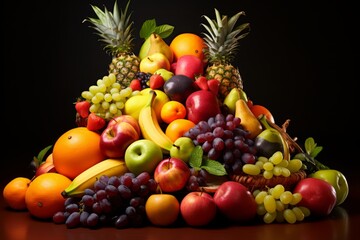 Naklejka na ściany i meble The Perfect Mix: A Colorful Assorted Bundle of Fruits!