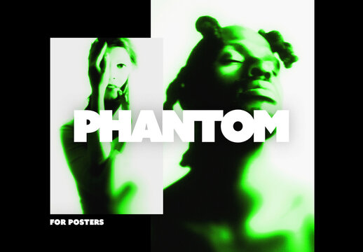 Alien Poster Photo Effect Mockup