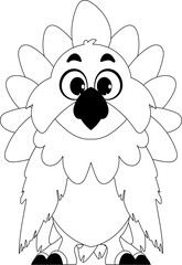 This text is simpler to understand when we imagine it as a beautiful bird with bright feathers that brings us joy. Childrens coloring page.