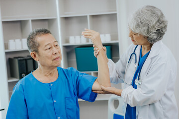 Elderly care nurse Exercise therapy and physical rehabilitation
