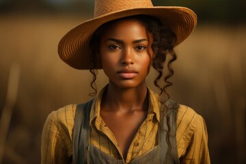 Black Female Farmer Occupation Work Role Work Environment Background Generative AI