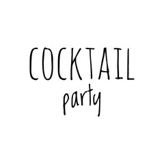 ''Cocktail Party'' Lettering