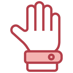 Protective gloves filled outline icon,linear,outline,graphic,illustration