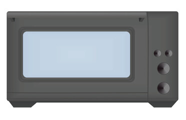 Grey mini oven. vector illustration