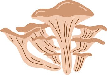 Mushroom Illustration, cute mushroom, autumn clipart 