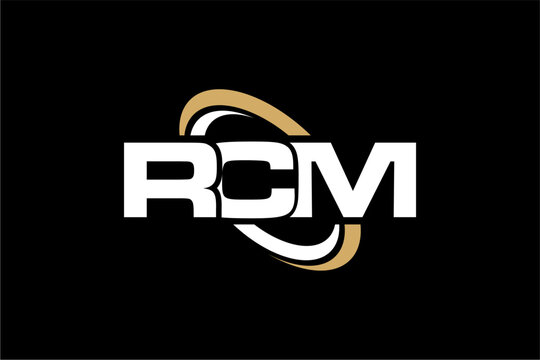 RCM creative letter logo design vector icon illustration