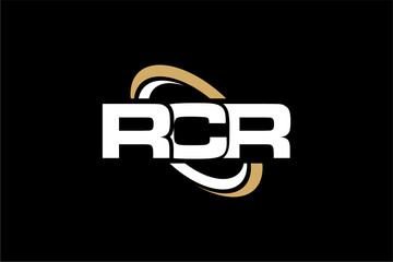RCR creative letter logo design vector icon illustration