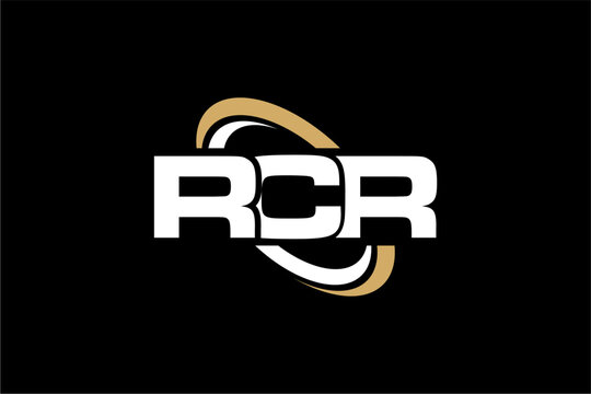 RCR creative letter logo design vector icon illustration