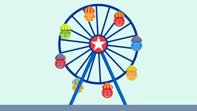 Vector Ferris Wheel Animation
