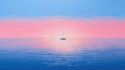 Fototapeta premium a sailboat floating in the middle of a large body of water. generative ai