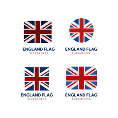 set of logo great britain vector